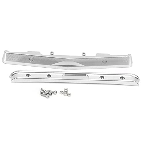 WONZHEC RC Aluminiumlegierung vorderen Heck -Stoßfänger für axiale SCX24 90081 1/24 RC -Auto -Upgrade -Teile (Silver) von WONZHEC