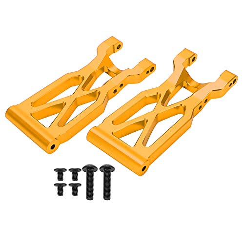 WONZHEC RC Hinterradaufhängung Arm Aluminiumlegierung Heckschwung Arm Upgrade Teile Zubehör für Wltoys 104001 1/10 RC -Auto (Gold) von WONZHEC
