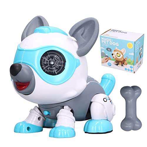WONZHEC Roboter -Haustier -Hunde Voice kontrollierte Fernbedienungssteuerungssensor abnehmbar Roboter Hunde Blaues Spielzeug für Kinder von WONZHEC