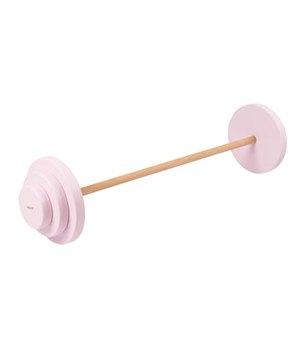 WOOBIBOO Langhantel für Kinder - Sportspielzeug aus Holz zur Förderung der Koordination und Kraft- Sicheres Bewegungsspielzeug für Zuhause und Kindergarten - Rosa WOOBIBOO Langhantel für Kinder - Sportspielzeug aus Holz zur Förderung der Koordination und Kraft- Sicheres Bewegungsspielzeug für Zuhause und Kindergarten - Rosa von WOOBIBOO