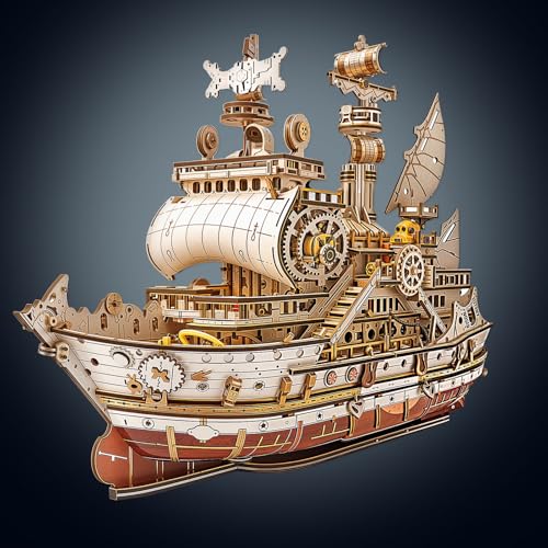WOODBESTS Holzpuzzle Erwachsene, 3D-Frachtschiff Holzpuzzle, Unregelmäßige einzigartige Puzzle, Schöne Geschenke für Puzzle-Liebhaber (34 * 33cm 205 Stück) von WOODBESTS
