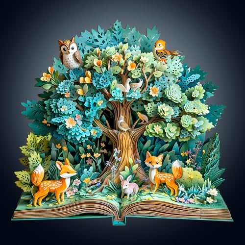WOODBESTS Holzpuzzle Erwachsene, 3D-Waldgeschichten Holzpuzzles, 225 Teile Holz Puzzle, Unregelmäßige Einzigartige Tierform Puzzle, Schön Geschenke für Puzzleliebhaber (34 * 31.6 cm) von WOODBESTS