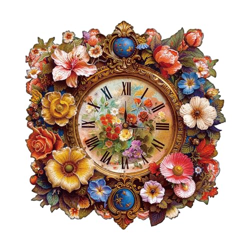 WOODBESTS Holzpuzzle Erwachsene, Das zeitalter der Blumen Holzpuzzle, Unregelmäßige einzigartige Puzzle, Schöne Geschenke für Puzzle-Liebhaber (34 * 32.7cm 275 Stück) von WOODBESTS