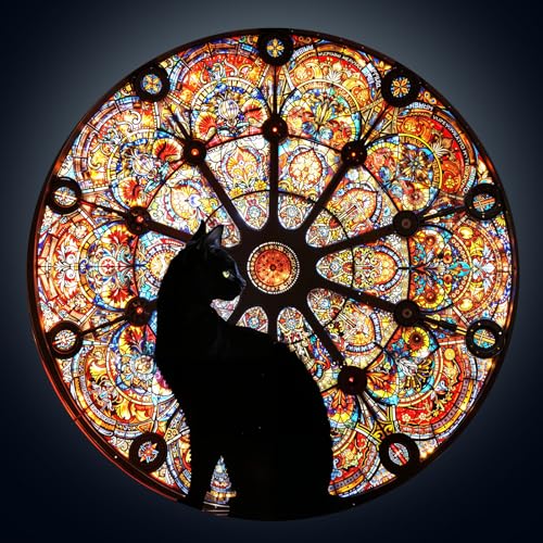 WOODBESTS Holzpuzzle Erwachsene, Katzen in Der Kirche Holzpuzzle, Unregelmäßige Einzigartige Puzzle, Weihnachten und Geburtstag Geschenke für Puzzle-Liebhaber (34 x 34 cm,270 STK) von WOODBESTS