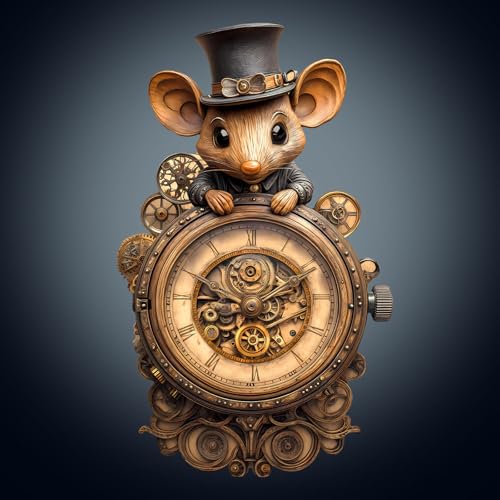 WOODBESTS Holzpuzzle Erwachsene, Mechanische Maus Holzpuzzles, 155 Teile Holz Puzzle, Einzigartige Tierform Puzzle, Schön Geschenke für Puzzleliebhaber (34 * 20.7 cm) von WOODBESTS