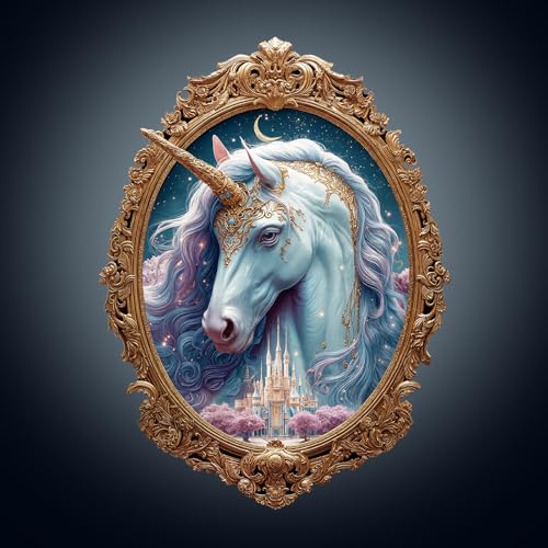 WOODBESTS Holzpuzzle Erwachsene, Mit Dem Einhornspiegel Holzpuzzle, Unregelmäßige Einzigartige Puzzle, Weihnachten und Geburtstag Geschenke für Puzzle-Liebhaber (34 x 25.3 cm,175 STK) von WOODBESTS