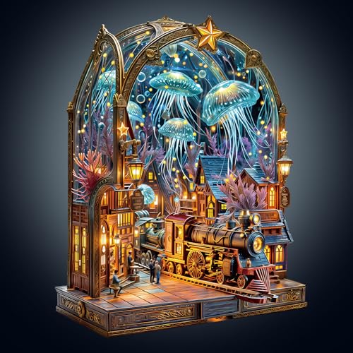 WOODBESTS Holzpuzzle Erwachsene, Unterwasser Haus Holzpuzzle, Unregelmäßige einzigartige Puzzle, Schöne Geschenke für Puzzle-Liebhaber (34 * 26.6cm 205 Stück) von WOODBESTS