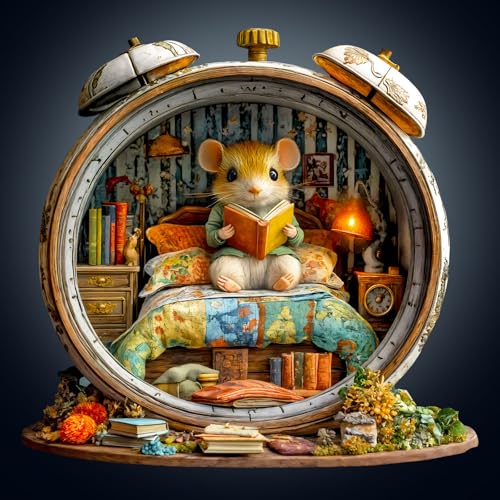 WOODBESTS Holzpuzzle Erwachsene, Wecker Maus Holzpuzzle, Unregelmäßige einzigartige Puzzle, Schöne Geschenke für Puzzle-Liebhaber (34 * 32.7cm 255 Stück) von WOODBESTS