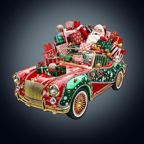 WOODBESTS Holzpuzzle Erwachsene, Weihnachtsauto Holzpuzzle, Unregelmäßige einzigartige Puzzle, Schöne Geschenke für Puzzle-Liebhaber (34 * 29.3cm 200 Stück) von WOODBESTS