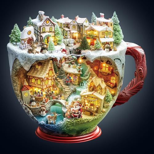 WOODBESTS Holzpuzzle Erwachsene, Weihnachtskaffeetasse Holzpuzzle, Unregelmäßige einzigartige Puzzle, Schöne Geschenke für Puzzle-Liebhaber (34 * 32.1cm 235 Stück) von WOODBESTS