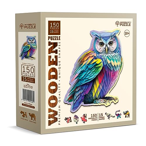 Puzzle Bois - WOODEN CITY - Hibou M (150 pcs) von WOODEN.CITY