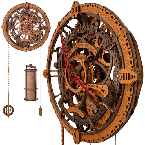 WOODEN.CITY 3D Holzpuzzle für Erwachsene – Industrial Vintage Wanduhr Modellbausatz, 378 Teile WOODEN.CITY 3D Holzpuzzle für Erwachsene – Industrial Vintage Wanduhr Modellbausatz, 378 Teile von WOODEN.CITY