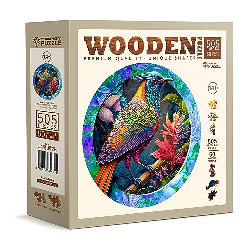 WOODEN.CITY Holzpuzzles Bunter Vogel 500 Teile – lebendige Holzpuzzles für Erwachsene – herausfordernde Holzschnitt-Puzzles – Tierförmige Puzzles – einzigartiges Mosaik-Holzpuzzle für Erwachsene WOODEN.CITY Holzpuzzles Bunter Vogel 500 Teile – lebendige Holzpuzzles für Erwachsene – herausfordernde Holzschnitt-Puzzles – Tierförmige Puzzles – einzigartiges Mosaik-Holzpuzzle für Erwachsene von WOODEN.CITY