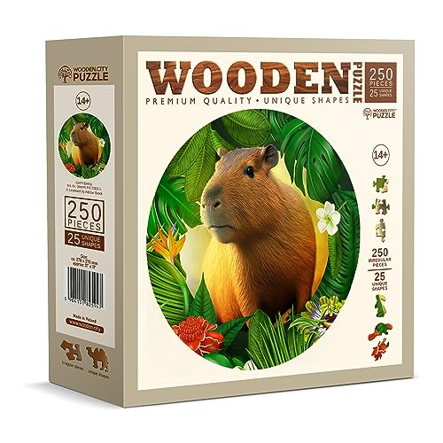 WOODEN.CITY Holzpuzzles Capybara 250 Teile - Lebendige Holzpuzzles für Erwachsene - Herausfordernde Holzschnittpuzzles - Tierförmige Puzzles - Einzigartige Holzpuzzle für Erwachsene - Puzzle WOODEN.CITY Holzpuzzles Capybara 250 Teile - Lebendige Holzpuzzles für Erwachsene - Herausfordernde Holzschnittpuzzles - Tierförmige Puzzles - Einzigartige Holzpuzzle für Erwachsene - Puzzle von WOODEN.CITY