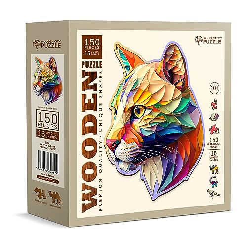 WOODEN.CITY Holzpuzzles Gaudy Cougar 150 Teile - Lebendige Holzpuzzles für Erwachsene - Herausfordernde Holzschnittpuzzles - Tierförmige Puzzles - Einzigartige Mosaik-Holzpuzzle für Erwachsene WOODEN.CITY Holzpuzzles Gaudy Cougar 150 Teile - Lebendige Holzpuzzles für Erwachsene - Herausfordernde Holzschnittpuzzles - Tierförmige Puzzles - Einzigartige Mosaik-Holzpuzzle für Erwachsene von WOODEN.CITY
