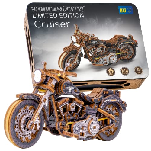 WOODEN.CITY Limited Edition - 3D Holzmodellbausätze, Retro 3D Holzpuzzle, Geschenke für Männer, Geburtstagsgeschenk für Männer - 142 Teile Cruiser V-Twin LE, Hobby, 3D-Puzzle aus Holz WOODEN.CITY Limited Edition - 3D Holzmodellbausätze, Retro 3D Holzpuzzle, Geschenke für Männer, Geburtstagsgeschenk für Männer - 142 Teile Cruiser V-Twin LE, Hobby, 3D-Puzzle aus Holz von WOODEN.CITY