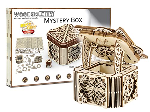 WOODEN.CITY Misteriumbox 3D-Puzzle DIY Toy - Modell aus Holz zum Bauen, Safe Tresor, Bastelset Erwachsene, Modellbausatz Jugendliche und Erwachsene von WOODEN.CITY
