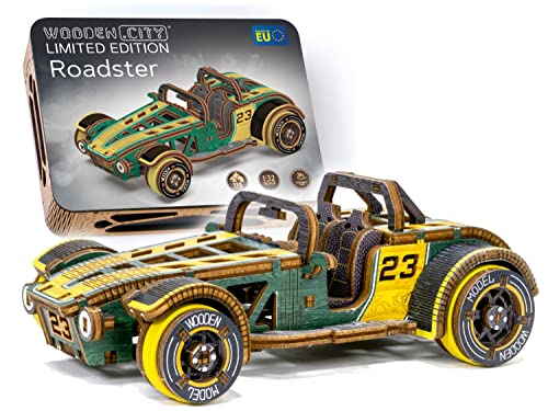 WOODEN.CITY Roadster Limited Edition - DIY 3D Holzmodellbausätze für Erwachsene, Auto Bauen - 3D Holzpuzzle, Laser Cut, bastelset Erwachsene, modellbausatz, 3D Puzzle, Geschenke für männer WOODEN.CITY Roadster Limited Edition - DIY 3D Holzmodellbausätze für Erwachsene, Auto Bauen - 3D Holzpuzzle, Laser Cut, bastelset Erwachsene, modellbausatz, 3D Puzzle, Geschenke für männer von WOODEN.CITY