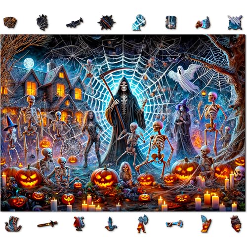 WOODEN.CITY Sensenmann Halloween 1000 Teile Holzpuzzle - Gruselspaß für Puzzle-Enthusiasten WOODEN.CITY Sensenmann Halloween 1000 Teile Holzpuzzle - Gruselspaß für Puzzle-Enthusiasten von WOODEN.CITY