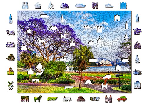 Wooden.City Holzpuzzle 500 +5 Teile - Sydney - Erwachsene Kinder Tierpuzzle - Bunt Einzigartige Tierform - Haus Dekoration - Geschenk Lernspielzeug - Tolles Spielzeug - Puzzle - 37,5 x 25,4 cm von WOODEN.CITY