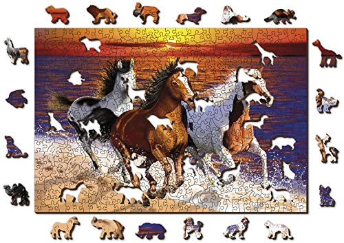 Wooden.City Holzpuzzle 500 +5 Teile - Wild Horses on The Beach - Erwachsene Kinder Tierpuzzle - Bunt Einzigartige Tierform - Haus Dekoration - Geschenk Lernspielzeug - Tolles Spielzeug 37,5 x 25,4 cm Wooden.City Holzpuzzle 500 +5 Teile - Wild Horses on The Beach - Erwachsene Kinder Tierpuzzle - Bunt Einzigartige Tierform - Haus Dekoration - Geschenk Lernspielzeug - Tolles Spielzeug 37,5 x 25,4 cm von WOODEN.CITY