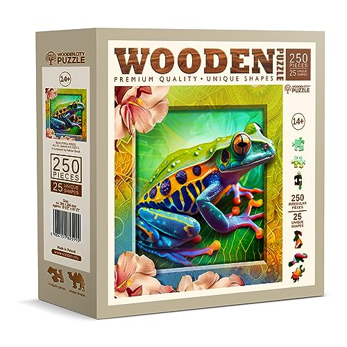 Wooden.City Holzpuzzles Bunter Frosch 250 Teile – Lebendige Holzpuzzles für Erwachsene – Herausfordernde Holzschnitt-Puzzles – Tierförmige Puzzles – Einzigartiges Mosaik-Holzpuzzle für Erwachsene Wooden.City Holzpuzzles Bunter Frosch 250 Teile – Lebendige Holzpuzzles für Erwachsene – Herausfordernde Holzschnitt-Puzzles – Tierförmige Puzzles – Einzigartiges Mosaik-Holzpuzzle für Erwachsene von WOODEN.CITY