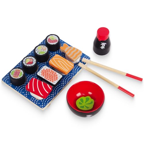 1-Satz hölzerner Simulations-Sushi-Spielzeuge Kinderküche Mini-Sushi Die Vorgibt Mit Pädagogischen Spielzeugen zu Spielen Hölzerner Nahrungsmittelsatz 1-Satz hölzerner Simulations-Sushi-Spielzeuge Kinderküche Mini-Sushi Die Vorgibt Mit Pädagogischen Spielzeugen zu Spielen Hölzerner Nahrungsmittelsatz von WOODENFUN
