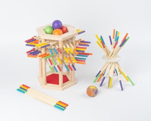 WOODENFUN Ball Montessori Spiel Brettspiel ab 3 Jahre Bunte Holz Stick Würfel Spiel Bildungsspiele Geschenke für Kinder WOODENFUN Ball Montessori Spiel Brettspiel ab 3 Jahre Bunte Holz Stick Würfel Spiel Bildungsspiele Geschenke für Kinder von WOODENFUN