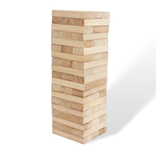 WOODENFUN Riesenwackelturm Spiel Holz Stapelturm Builds Von 0.4m - 1,2m Groß Tumble Tower Spiele Jumbo Toppling Blocks Spielzeug Für Kinder Erwachsene & Familie (Holzfarbe) WOODENFUN Riesenwackelturm Spiel Holz Stapelturm Builds Von 0.4m - 1,2m Groß Tumble Tower Spiele Jumbo Toppling Blocks Spielzeug Für Kinder Erwachsene & Familie (Holzfarbe) von WOODENFUN