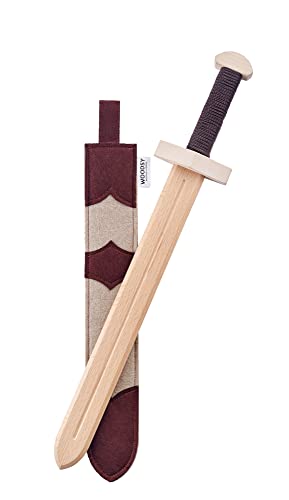 WOODSY Holzschwert mit Scheide 52 cm kurz aus Holz | Spielschwert mit Hülle | Ritterschwert mit Gürtelhalter Halterung Kinder Fasching Mittelalter WOODSY Holzschwert mit Scheide 52 cm kurz aus Holz | Spielschwert mit Hülle | Ritterschwert mit Gürtelhalter Halterung Kinder Fasching Mittelalter von WOODSY