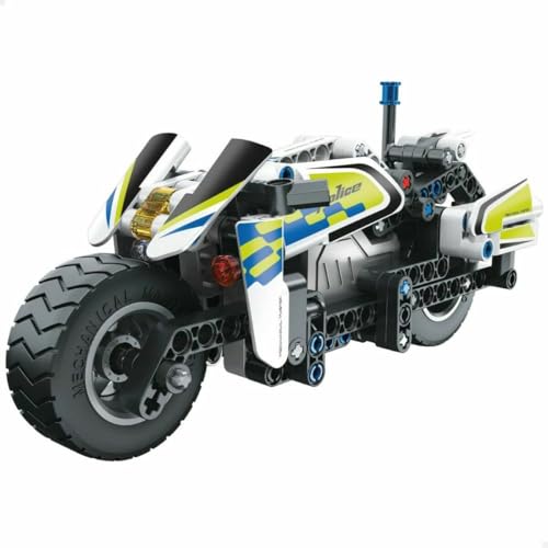 ColorBaby 39027 BYM – Modellbau Polizeimotorrad – Bauspielzeug – 193 Teile – 7 x 19 x 9 cm – Bausatz – Autos für Kinder – Geschenk für Kinder 7 Jahre – Modellbau, originelle Geschenke von COLORBABY