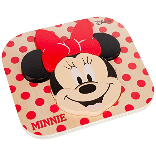 WOOMAX Minnie Disney XXL Kinderpuzzle 5 große Teile Lernspielzeug Puzzles nios Nias Babyspielzeug Spielzeug aus Holz 1 ao (48701) von WOOMAX