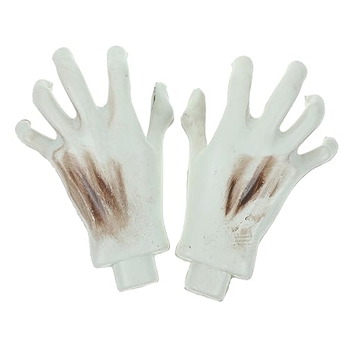 WOONEKY 1 Paar Realistische Skelett Hand Deko für Halloween Spooky Ghost Hand Requisiten für Gruselige und Tischdekoration Halloween Partys und Geisterhäuser WOONEKY 1 Paar Realistische Skelett Hand Deko für Halloween Spooky Ghost Hand Requisiten für Gruselige und Tischdekoration Halloween Partys und Geisterhäuser von WOONEKY