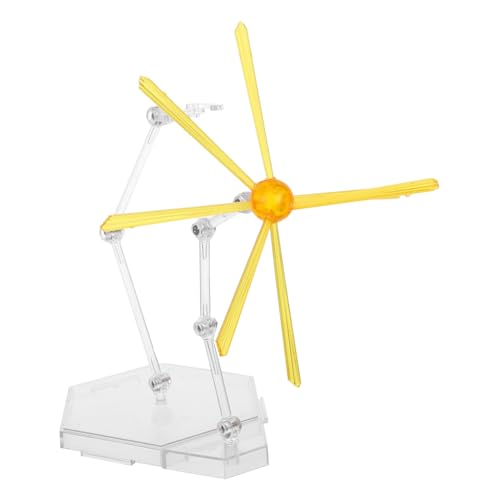 WOONEKY 1 Satz Action Figure Display Base mit Spezialeffekten Verstellbarer Stand für Sammelfiguren für Stop Motion und Realistische Szenen Gelb von WOONEKY