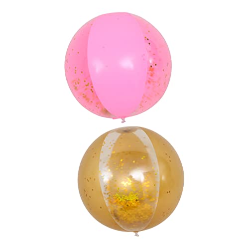 WOONEKY 1 Satz Aufblasbarer Glitzer Strandball Transparent mit Bunten Pailletten für und Strandspiele Wasserspaß für Erwachsene aus Sicherem Gefertigt WOONEKY 1 Satz Aufblasbarer Glitzer Strandball Transparent mit Bunten Pailletten für und Strandspiele Wasserspaß für Erwachsene aus Sicherem Gefertigt von WOONEKY
