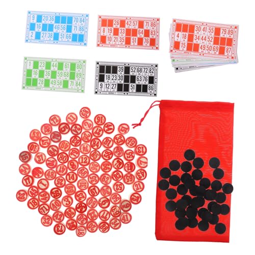 WOONEKY 1 Satz Bingo Spielset mit Karten und Spielfiguren Klassisches Familienspiel für Partys und DIY Bingo Spaß für Eltern Aktivitäten und Logisches WOONEKY 1 Satz Bingo Spielset mit Karten und Spielfiguren Klassisches Familienspiel für Partys und DIY Bingo Spaß für Eltern Aktivitäten und Logisches von WOONEKY