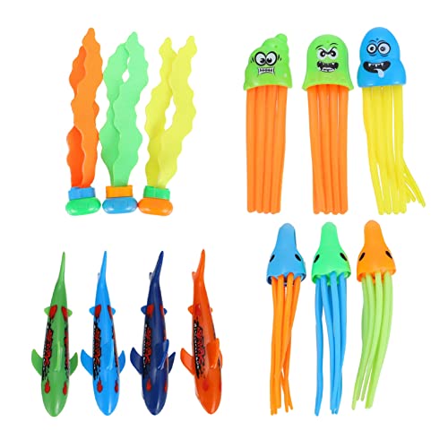 WOONEKY 1 Satz Bunte Tauchspielzeuge Set für Teiliges Unterwasser mit Haien Seetang und Quallen Perfektes Wasserspielzeug für Pool Fördert Tauchfähigkeiten und Spaß Zufällige Farbe WOONEKY 1 Satz Bunte Tauchspielzeuge Set für Teiliges Unterwasser mit Haien Seetang und Quallen Perfektes Wasserspielzeug für Pool Fördert Tauchfähigkeiten und Spaß Zufällige Farbe von WOONEKY