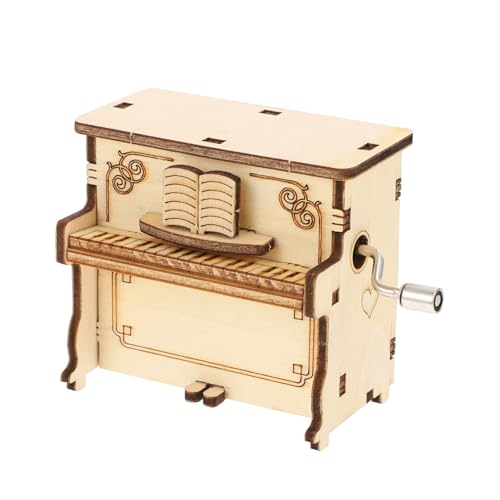 WOONEKY 1 Satz DIY Holz Puzzle Spieluhr Musikalische Box zum Selberbauen Kreatives für Geburtstage und Weihnachten Fördert Intellektuelle Entwicklung und Spaß Beim Basteln von WOONEKY