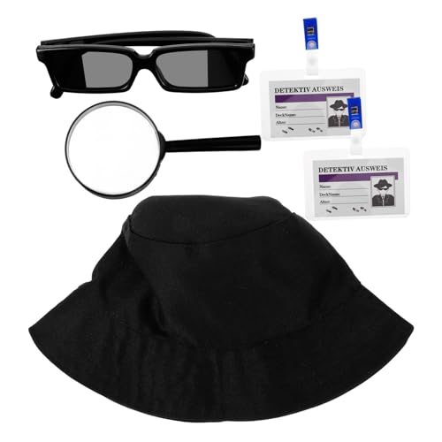 WOONEKY 1 Satz Detektiv Kostümset Teiliges Set für Halloween mit Hut Brille und Lupe Leicht und Bequem für Rollenspiele für Kindergeburtstage und Cosplay Aktivitäten WOONEKY 1 Satz Detektiv Kostümset Teiliges Set für Halloween mit Hut Brille und Lupe Leicht und Bequem für Rollenspiele für Kindergeburtstage und Cosplay Aktivitäten von WOONEKY