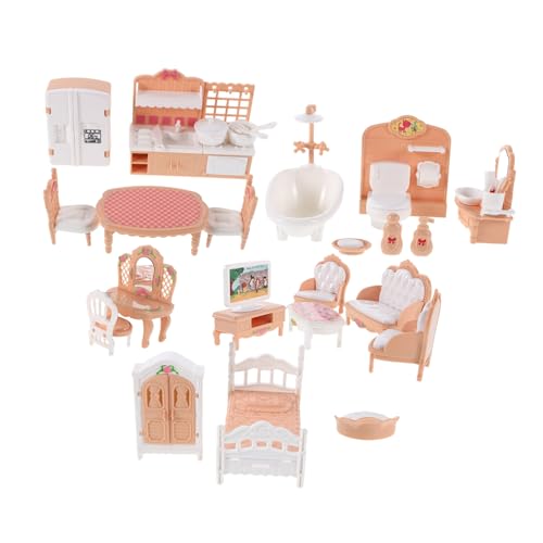 WOONEKY 1 Satz Dollhouse Möbel Set Teiliges Miniaturmöbel Set für Puppenhaus Realistische Küchen und Badezimmeraccessoires für Kreatives Rollenspiel und Dekoration WOONEKY 1 Satz Dollhouse Möbel Set Teiliges Miniaturmöbel Set für Puppenhaus Realistische Küchen und Badezimmeraccessoires für Kreatives Rollenspiel und Dekoration von WOONEKY