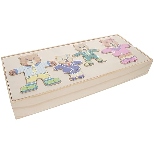 WOONEKY 1 Satz Holzpuzzle Tiermotiv für Interaktives Ankleide Puzzle Bär aus Robustem Holz Fördert Kreativität und Feinmotorik Lehrreiches Bunten Farben für Vorschulkinder WOONEKY 1 Satz Holzpuzzle Tiermotiv für Interaktives Ankleide Puzzle Bär aus Robustem Holz Fördert Kreativität und Feinmotorik Lehrreiches Bunten Farben für Vorschulkinder von WOONEKY