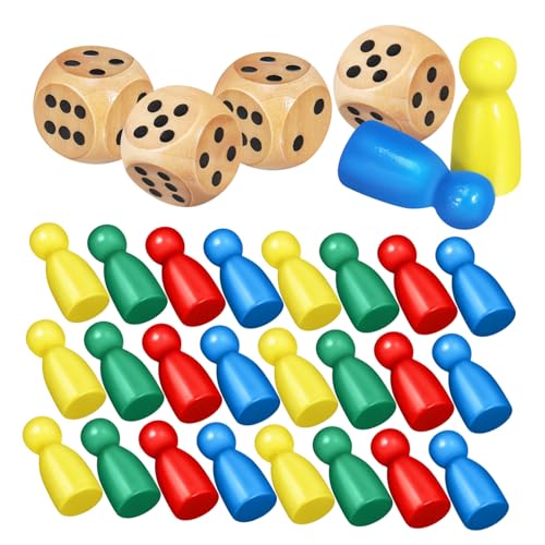 WOONEKY 1 Satz Holzspielsteine für Brettspiele Würfel für Familienaktivitäten und Schulprojekte Vielseitig Einsetzbar Robust und Ansprechend Gestaltet von WOONEKY