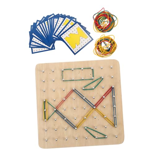 WOONEKY 1 Satz Kreativem Geoboard aus Holz für Lernspielzeug Mathematischen Fähigkeiten für Grundschule und Sicheres WOONEKY 1 Satz Kreativem Geoboard aus Holz für Lernspielzeug Mathematischen Fähigkeiten für Grundschule und Sicheres von WOONEKY