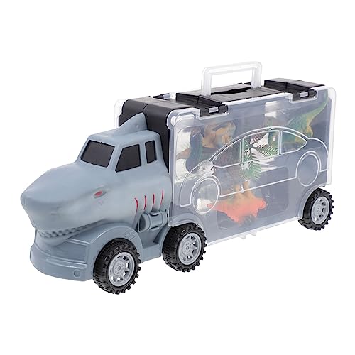 WOONEKY 1 Satz Kreatives Cartoon LKW mit Dinosaurier Modellen Robuster Sicherer Plastik LKW für Stundenlangen Spielspaß für Jungen Geburtstagsfeiern von WOONEKY