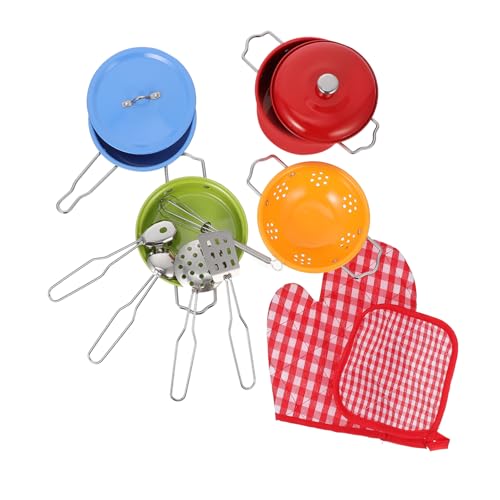 WOONEKY 1 Satz Mini Küchen Spielzeugset aus für Teiliges Set mit Bunten Küchenutensilien für Kreatives Rollenspiel Geeignet für Jungen und Mädchen Fördert Kognitive Fähigkeiten und von WOONEKY
