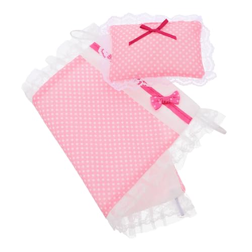 WOONEKY 1 Satz Mini Puppenhaus Bettwäsche Set Bettlaken Kissen Weiche Stoffmaterialien für Kreative Spielstunden für Puppenbetten und Fantasievolles WOONEKY 1 Satz Mini Puppenhaus Bettwäsche Set Bettlaken Kissen Weiche Stoffmaterialien für Kreative Spielstunden für Puppenbetten und Fantasievolles von WOONEKY
