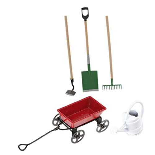 WOONEKY 1 Satz Miniatur Garten Werkzeug Set Teiliges Puppenhaus Zubehör für Kreative Gartenszenen Leicht und Sicher für Dekoration von Minihäusern von WOONEKY