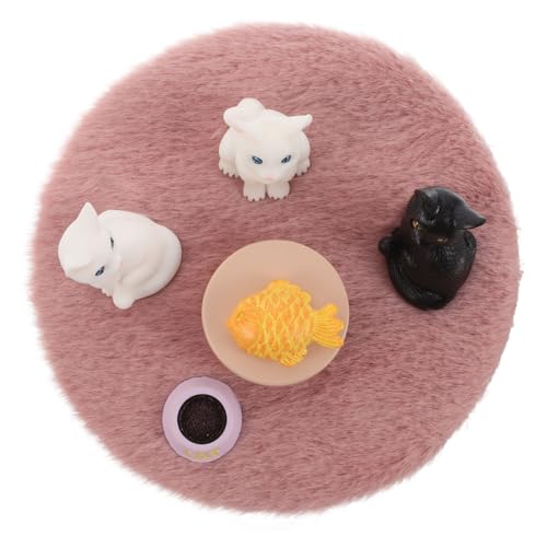 WOONEKY 1 Satz Miniatur Katzenfiguren Set Realistische Plüsch Kätzchen Modelle für Mikro Landschaft und Dollhouse Dekoration Teiliges Set für Wohnaccessoires und Fotografie WOONEKY 1 Satz Miniatur Katzenfiguren Set Realistische Plüsch Kätzchen Modelle für Mikro Landschaft und Dollhouse Dekoration Teiliges Set für Wohnaccessoires und Fotografie von WOONEKY
