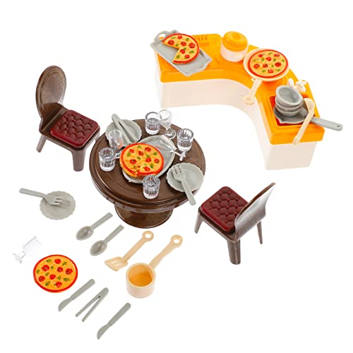 WOONEKY 1 Satz Miniaturküchen Spielzeugset für Puppenhaus mit Küchenutensilien und Möbeln für Rollenspiele und Kreative Dekorationen WOONEKY 1 Satz Miniaturküchen Spielzeugset für Puppenhaus mit Küchenutensilien und Möbeln für Rollenspiele und Kreative Dekorationen von WOONEKY