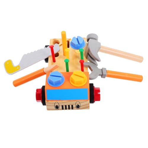 WOONEKY 1 Satz Montagewerkzeugkasten Für Kinder Auto Tun So, Als Würden Sie Spielzeug Pädagogisches Holzauto Zusammenbauen Lernspielzeug Zum Aufbau Eines Stiels Hölzern Blöcke Puzzle von WOONEKY